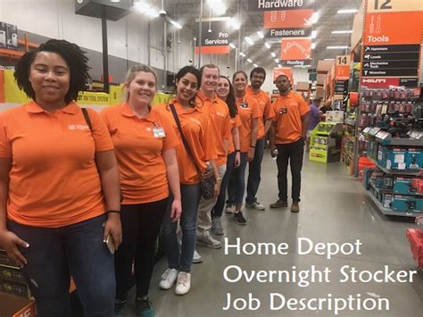 home depot stocking jobs|overnight freight home depot.